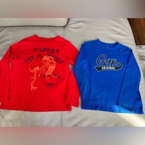Lot of 2 Gap boy shirts sz M
